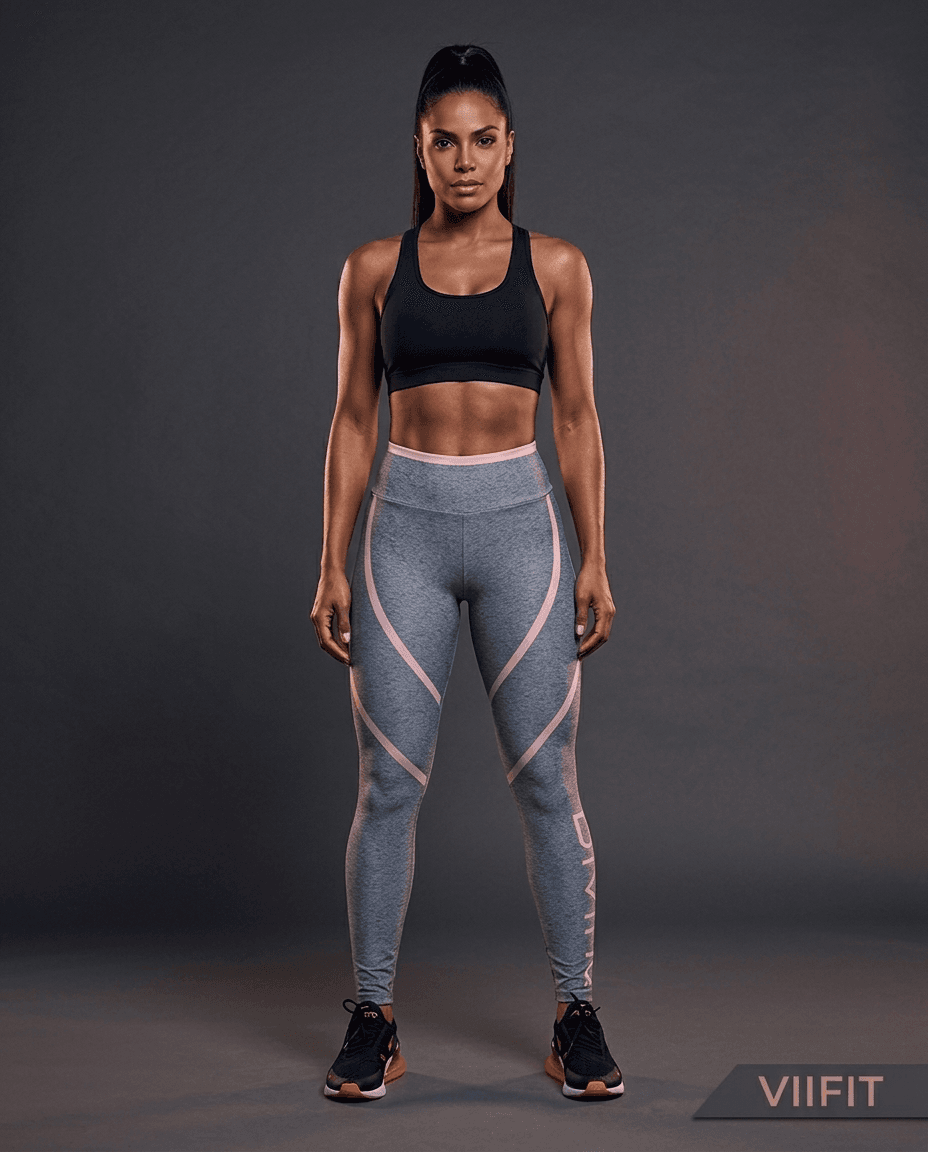 Legging Estampa Localizada Melange Gray
